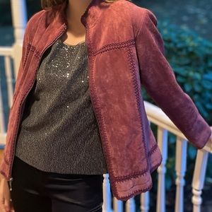 Cabela’s Plum Genuine Suede Leather Jacket